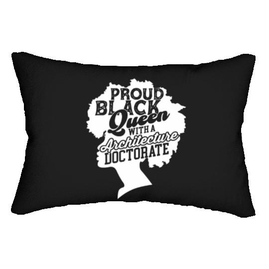 Black Queen With Architecture Doctorate Phd Lumbar Pillows