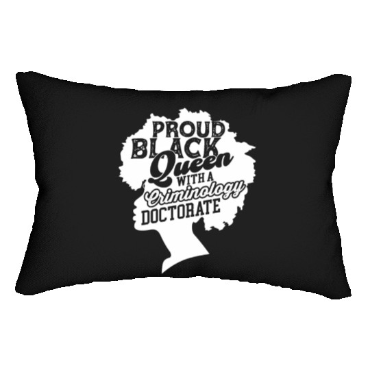 Black Queen With Criminology Doctorate Phd Lumbar Pillows