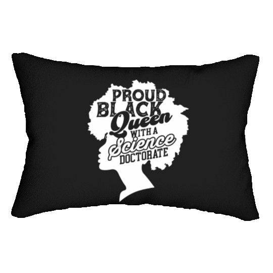 Black Queen With Science Doctorate Phd Lumbar Pillows