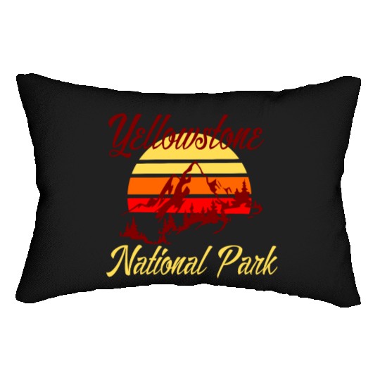 National, graphic, retro, Park, vintage, National Lumbar Pillows