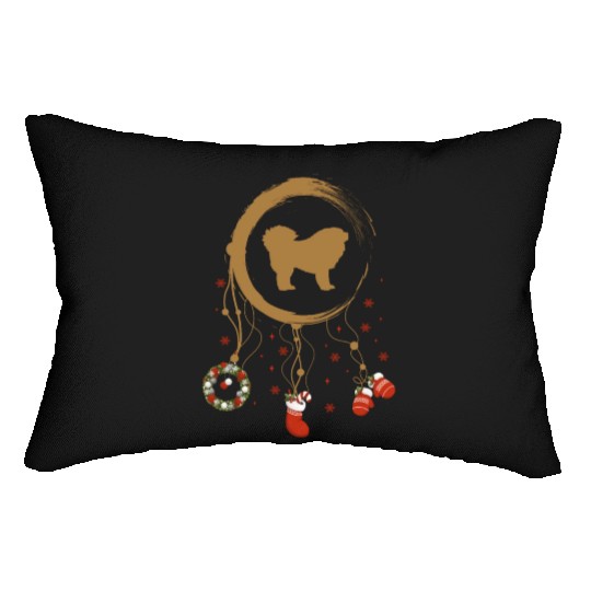 dog dreamcatcher Christmas Tibetan Mastiff Lumbar Pillows