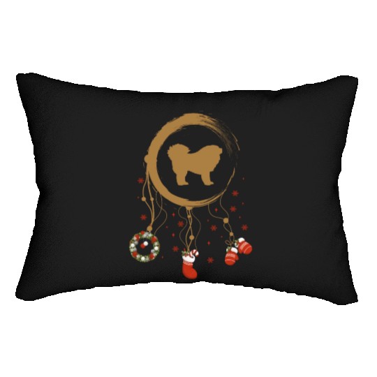 dog dreamcatcher Christmas Tibetan Mastiff Lumbar Pillows