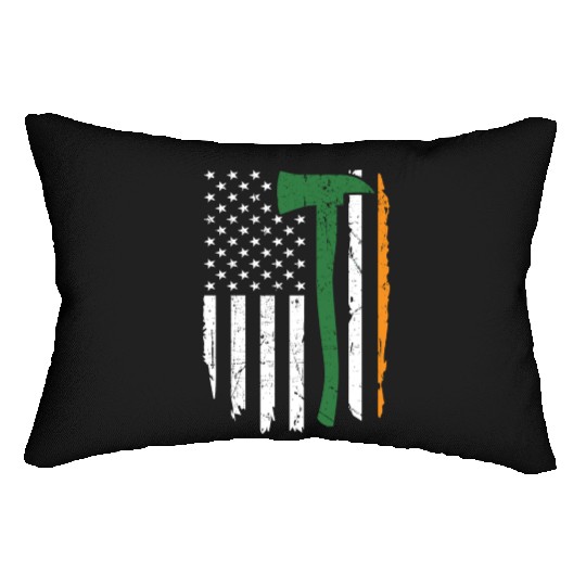 Irish Firefighter American Flag Ireland Lumbar Pillows