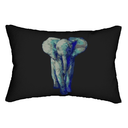 Cute Baby Elephant Art Save The Elephants Lumbar Pillows