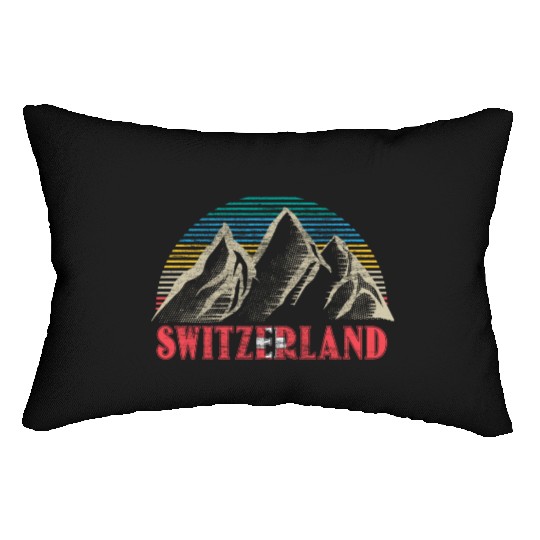 Switzerland Alps Flag Gift Idea Lumbar Pillows