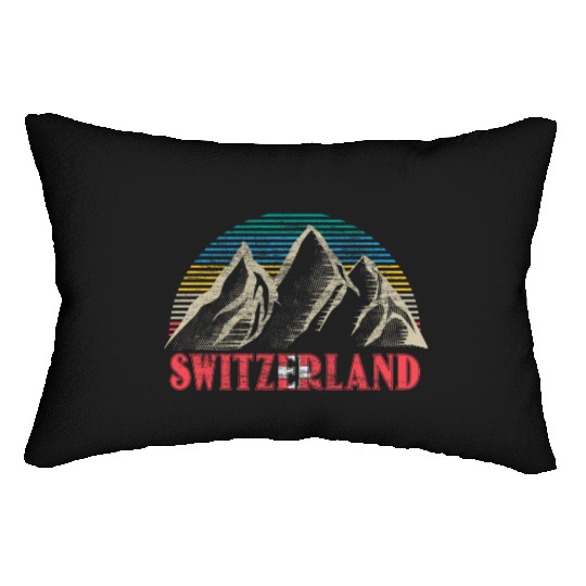 Switzerland Alps Flag Gift Idea Lumbar Pillows