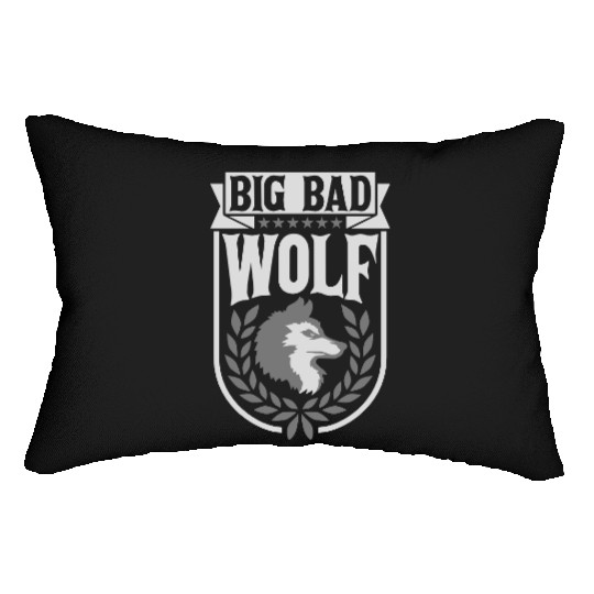 big bad wolf quote Lumbar Pillows
