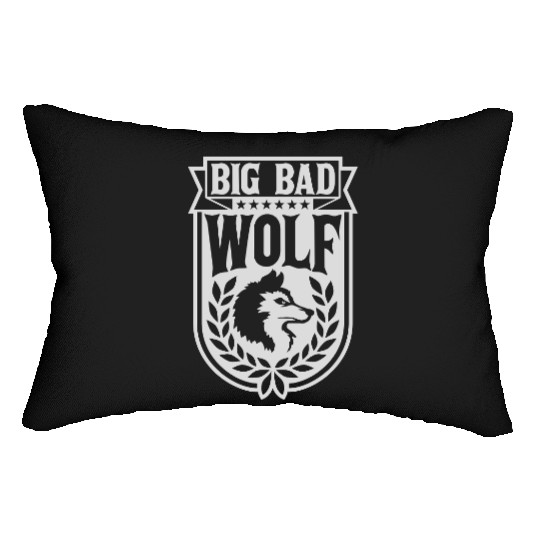 big bad wolf quote Lumbar Pillows