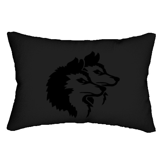 Alpha Wolf Pack Logo Lumbar Pillows