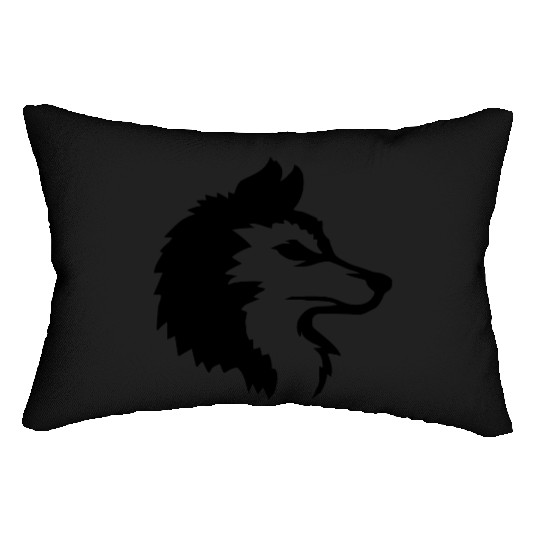 Alpha Wolf Cool Logo Lumbar Pillows