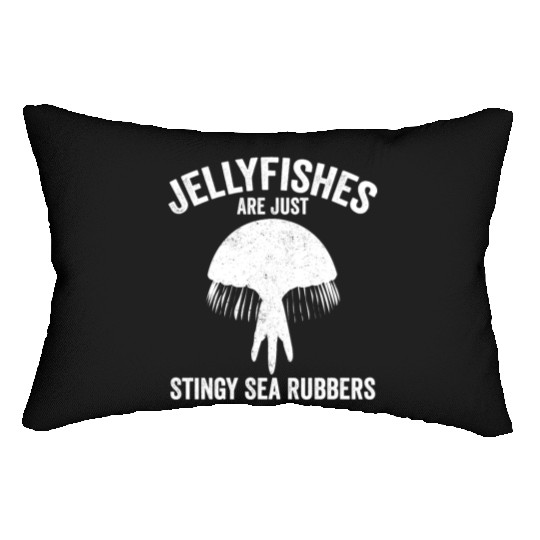 Funny Jellyfish Are Just Stingy Sea Rubbers Lumbar Pillows