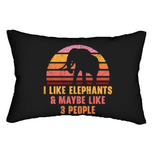 I Like Elephants And Maybe Like 3 People Zookeeper Lumbar Pillows