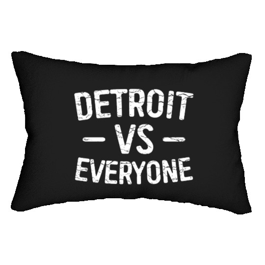 Detroit Vs Everyone Funny Michigan Lumbar Pillows