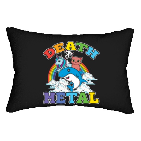 Unicorn Panda Cat Shark Love Metal Music Rock Lumbar Pillows