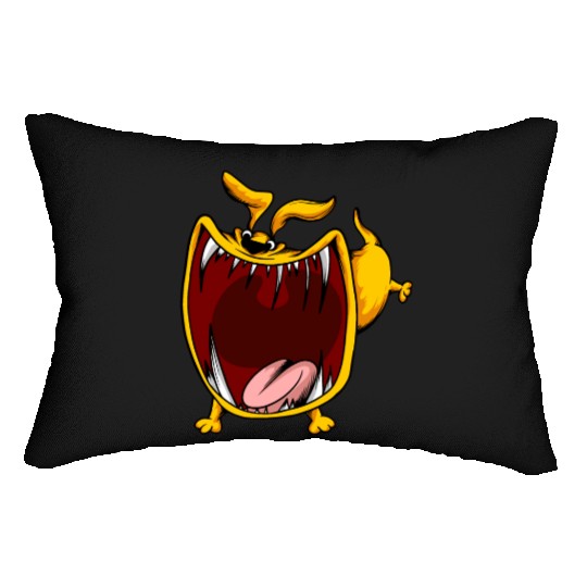 Scary Big Mouth Dog Owners Pet Lover Gift Ideas Lumbar Pillows