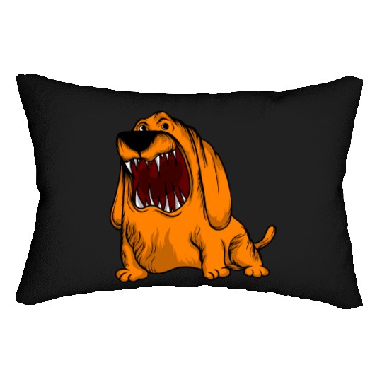 Scary Big Mouth Dog Owners Pet Lover Gift Ideas Lumbar Pillows