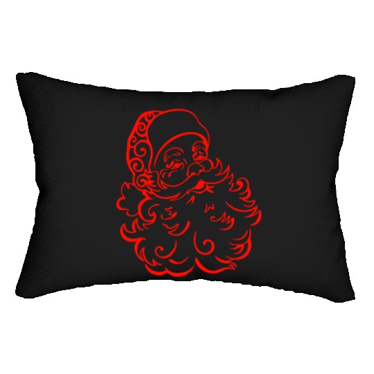 Santa Claus - Santa - Red Lumbar Pillows