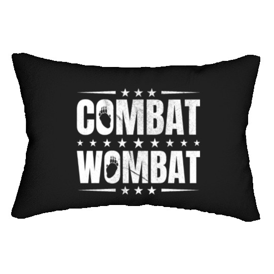 Combat Wombat For A Wombats Lover Lumbar Pillows