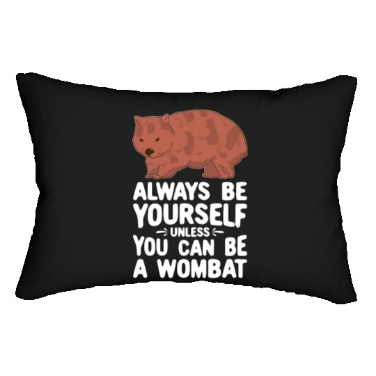 Native Australian Animal Lovers Cute Wombat Lumbar Pillows