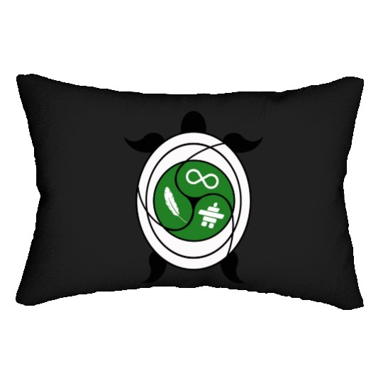 Turtle symbol for indigenous people of Canada Lumbar Pillows