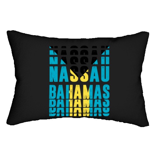 Nassau Bahamas flag design Lumbar Pillows