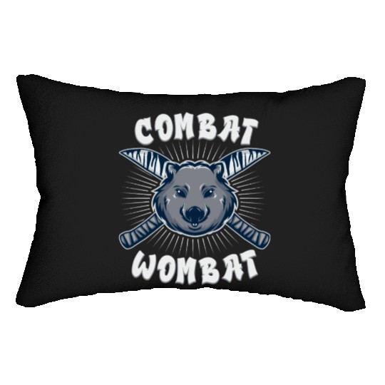 Combat Wombat For A Wombats Lover Lumbar Pillows