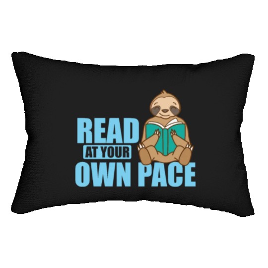 Read at your own Pace Sloth lazy Environment Lumbar Pillows