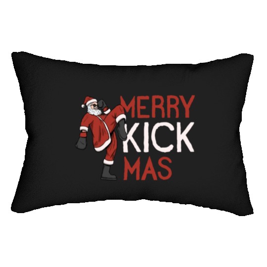 Santa Claus Martial Arts Merry Kickmas Martial Lumbar Pillows