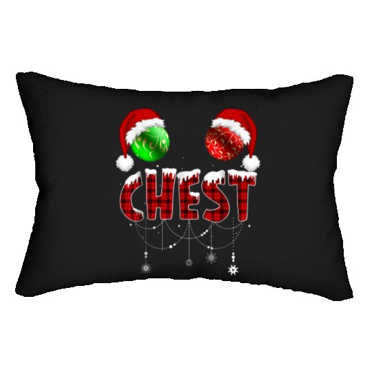 Chest Nuts Christmas Funny Matching Couple Lumbar Pillows