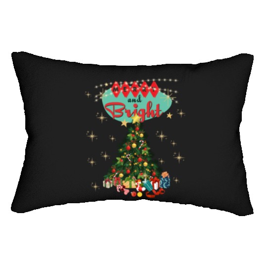 Merry and Bright Retro Christmas Lumbar Pillows