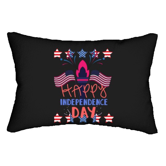 Happy Independence Day Lumbar Pillows