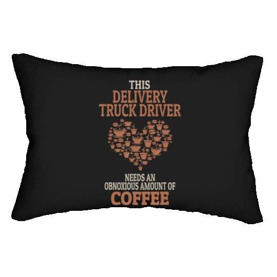 Delivery Truck Driver Coffee Lover Gift Lumbar Pillows