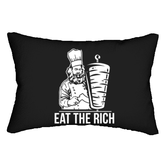 Eat the rich Karl Marx economist Lumbar Pillows