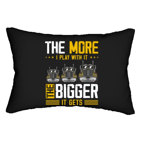 Truck Driver US FLAG, Truck, Trucker Dad Lumbar Pillows