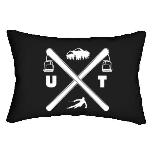 UT Utah Skiing Lumbar Pillows