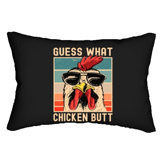 Chicken Meme Design Guess What Chicken Butt Lumbar Pillows