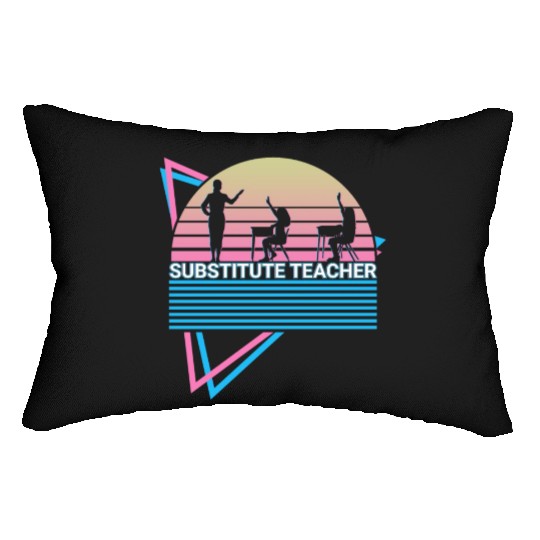 Substitute Teacher Retro Lumbar Pillows