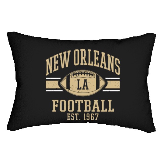 New Orleans Football Vintage Louisiana Nola Saint Lumbar Pillows