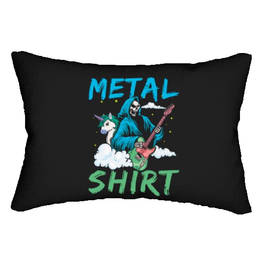 Grim Bone Unicorn Guitar Metal Music Heavy Lumbar Pillows