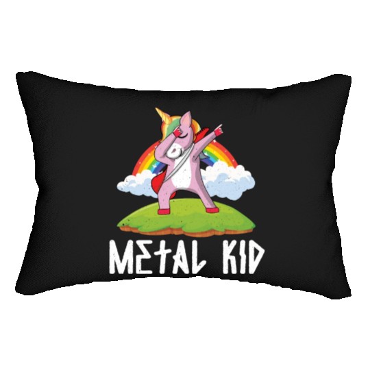 Guitar Metal Kid Music Heavy Rock Dab Unicorn Lumbar Pillows