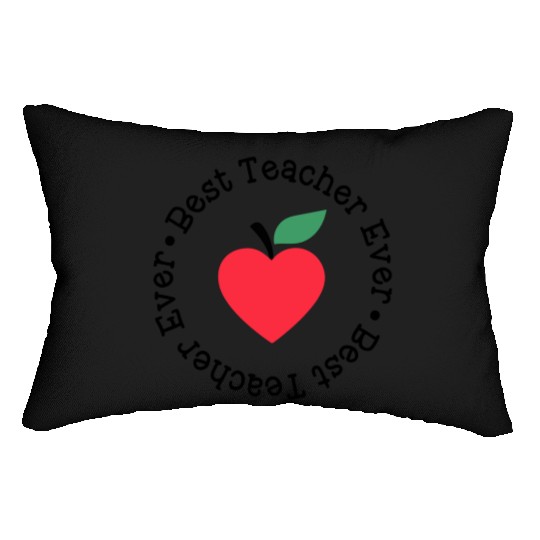 Best Teacher Ever Apple Circle Lumbar Pillows