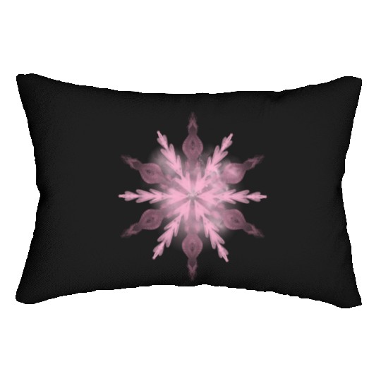 Pink snowflake Lumbar Pillows