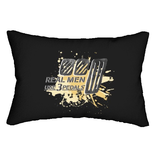 Real Men Use Three Pedals Lumbar Pillows