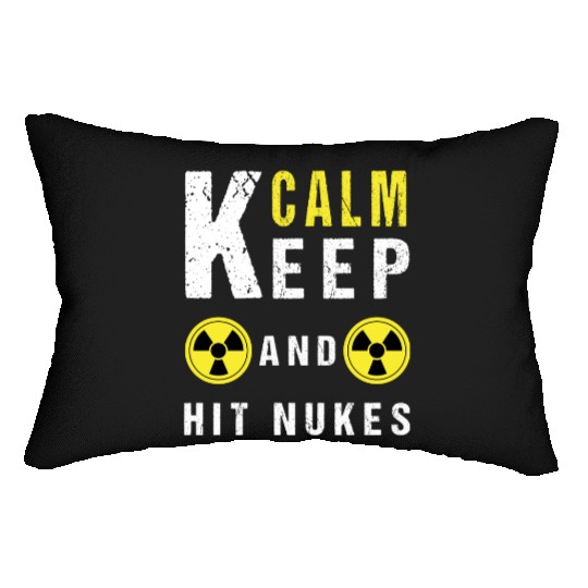 keep calm and hit nukes. Essential Lumbar Pillows