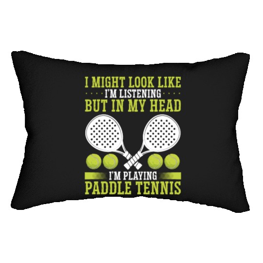 Paddle Tennis Player Match Funny Paddle Team Lumbar Pillows