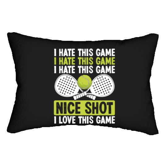 Paddle Tennis Player Match Funny Team Humor Lumbar Pillows