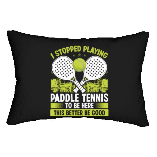Paddle Tennis Player Match Stopped Playing Balls Lumbar Pillows
