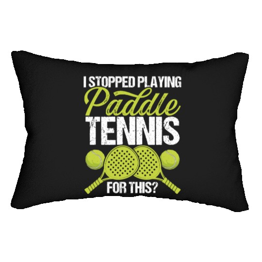 Paddle Tennis Player Match I stopped for this Lumbar Pillows