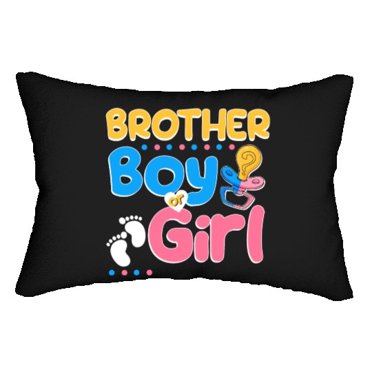 Pink or Blue Brother Loves You Best Brother Ever Lumbar Pillows