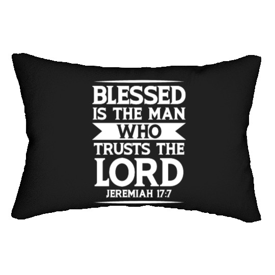 Bible Scripture Verse Jeremiah 17:7 Inspirational Lumbar Pillows